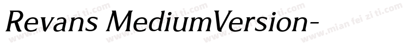 Revans MediumVersion字体转换